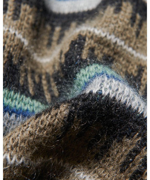 uniform experiment（ユニフォームエクスペリメント）の「MOHAIR BORDER KNIT BLOUSON（カーディガン/ボレロ・メンズ・ブラック/カーキ・2/1/3/4）」の9枚目の写真