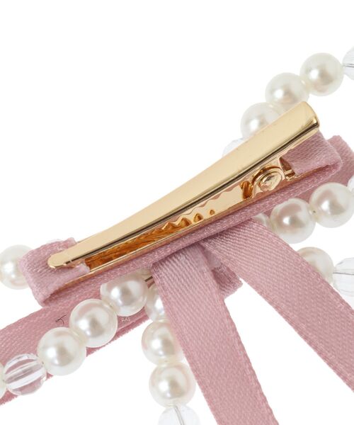 キキララ リボンバレッタ メゾンドフルール ワッペン ブローチ 刺繍 天使 Maison de FLEUR（メゾンドフルール）の「ベロアリボンバレッタ