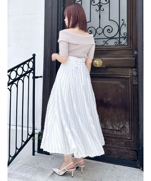 dazzlin（ダズリン）の「シアーボリューミーフレアスカート（スカート・レディース・グレー/オフホワイト/ブラック・SMALL/MEDIUM）」の20枚目の写真