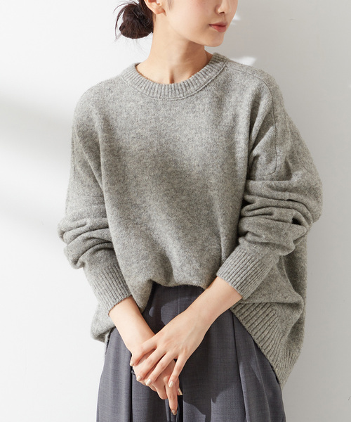 journal standard L'essage(ジャーナルスタンダードレサージュ)の「《追加》TWINKLE クルーネックプルオーバー(ニット/セーター・レディース・パープル系その他/グレー/ブルー・FREE)」の1枚目の写真