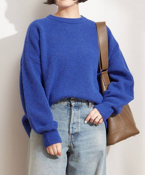 journal standard L'essage(ジャーナルスタンダードレサージュ)の「《追加》TWINKLE クルーネックプルオーバー(ニット/セーター・レディース・パープル系その他/グレー/ブルー・FREE)」の2枚目の写真