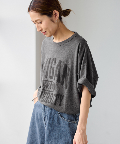 フレームワーク　オーバーTEE グレー FRAMe WORK Tシャツ ≪追加≫オーバーTEE 2（Tシャツ/カットソー）｜FRAMeWORK