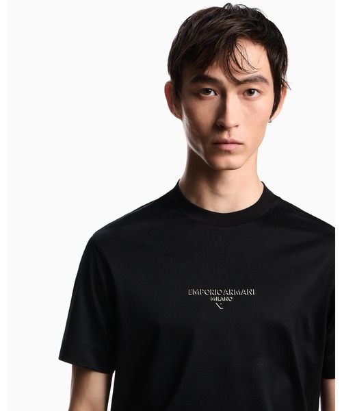 EMPORIO ARMANI(エンポリオアルマーニ)の「【エンポリオ アルマーニ】Tシャツ リヨセル混紡ジャージー 3Dエフェクトロゴ(Tシャツ/カットソー・メンズ・ブラック/レッド・X-SMALL/X-LARGE/SMALL/MEDIUM/LARGE)」の2枚目の写真