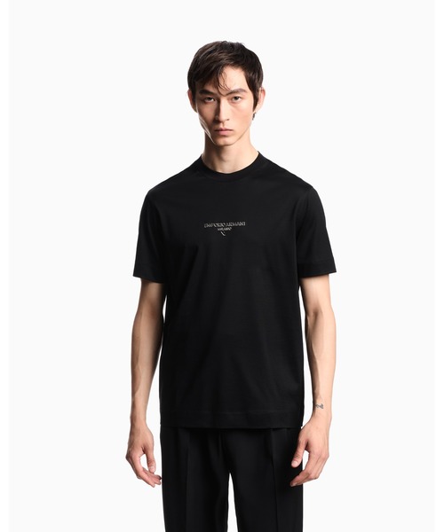 EMPORIO ARMANI(エンポリオアルマーニ)の「【エンポリオ アルマーニ】Tシャツ リヨセル混紡ジャージー 3Dエフェクトロゴ(Tシャツ/カットソー・メンズ・ブラック/レッド・X-SMALL/X-LARGE/SMALL/MEDIUM/LARGE)」の4枚目の写真