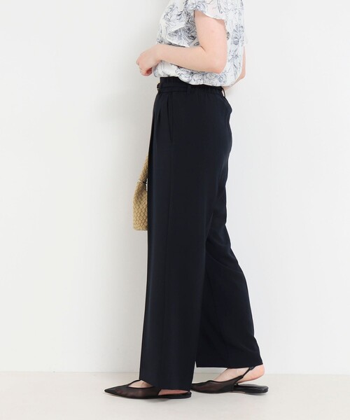 MICO COULIER（ミコクリエ）の「《セットアップ対応》ハイストレッチカルゼワッシャーベルト付きパンツ（その他パンツ・レディース・グレー/ネイビー/グレイッシュベージュ・36/38）」の7枚目の写真