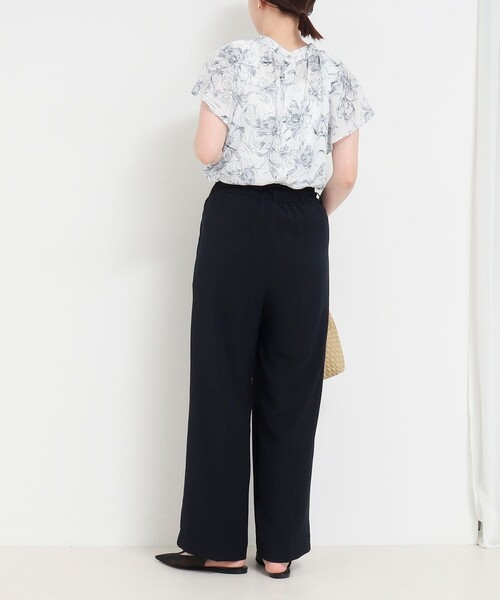 MICO COULIER（ミコクリエ）の「《セットアップ対応》ハイストレッチカルゼワッシャーベルト付きパンツ（その他パンツ・レディース・グレー/ネイビー/グレイッシュベージュ・36/38）」の8枚目の写真