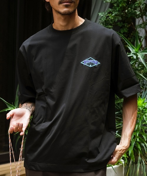THRASHER(スラッシャー)の「DIAMOND LOGO UTILITY S/S T-SHIRTS Tシャツ ユーティリティー ラッシュガード/スラッシャーワンポイントブランドロゴ水着(Tシャツ/カットソー・メンズ・ブラック×ブルー/ブラック×パープル/ホワイト×ブルー/ホワイト×パープル・MEDIUM/LARGE/X-LARGE)」の22枚目の写真