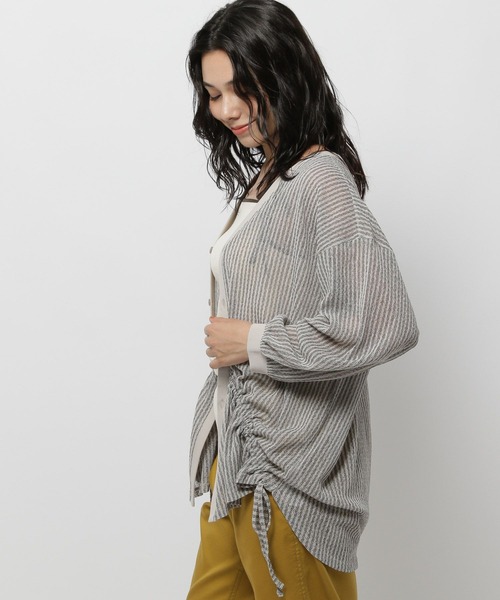 niko and...（ニコアンド）の「ラッセルドロストカーディガン（カーディガン/ボレロ・メンズ・ライトブラウン/ブラック/アイボリー・FREE）」の3枚目の写真