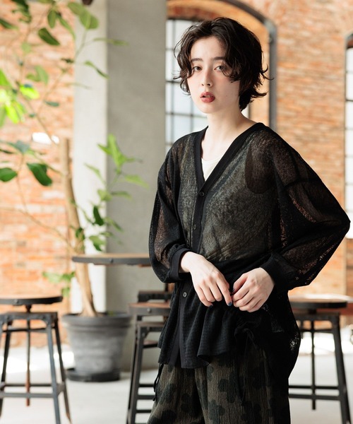 niko and...（ニコアンド）の「ラッセルドロストカーディガン（カーディガン/ボレロ・メンズ・ライトブラウン/ブラック/アイボリー・FREE）」の7枚目の写真