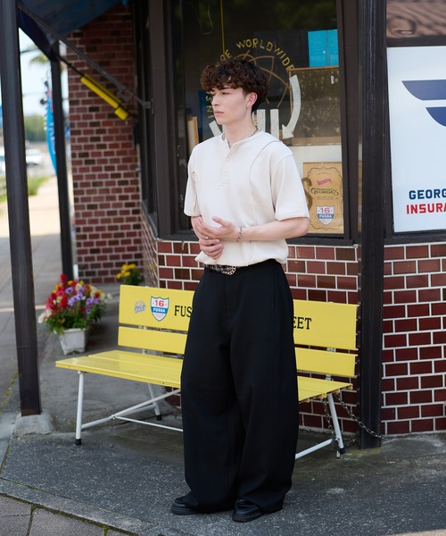 kutir(クティール)の「CONTRAST HENLEY NECK THERMAL TEE/切り替えヘンリーネックサーマルTEE(Tシャツ/カットソー・メンズ・ベージュ/ブラック/チャコールグレー・MEDIUM/LARGE)」の20枚目の写真