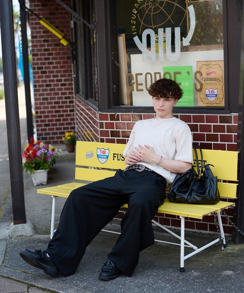 kutir(クティール)の「CONTRAST HENLEY NECK THERMAL TEE/切り替えヘンリーネックサーマルTEE(Tシャツ/カットソー・メンズ・ベージュ/ブラック/チャコールグレー・MEDIUM/LARGE)」の17枚目の写真