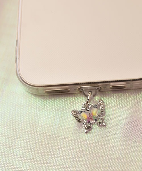 TONE SELECT GOODS(トーンセレクトグッズ)の「【urge select】《Type-C対応》バタフライモチーフ グラデーションカラー コネクターカバー【6色展開】(スマホグッズ・レディース・D/F/E/C/A/B・FREE)」の3枚目の写真