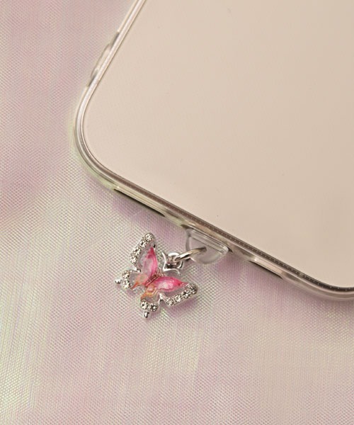 TONE SELECT GOODS(トーンセレクトグッズ)の「【urge select】《Type-C対応》バタフライモチーフ グラデーションカラー コネクターカバー【6色展開】(スマホグッズ・レディース・D/F/E/C/A/B・FREE)」の4枚目の写真