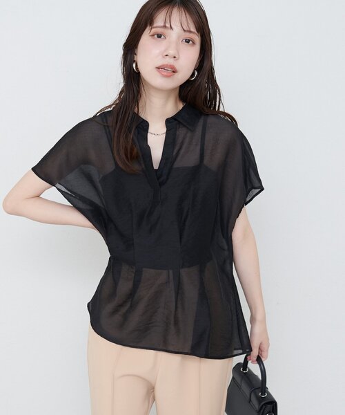 ohga シースルースキッパーブラウス OHGA】シースルースキッパーブラウス skipper blouse