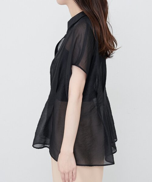 natural couture(ナチュラルクチュール)の「【WEB限定】ワッシャーオーガンジースキッパーブラウス(シャツ/ブラウス・レディース・ブラック/パープル/ベージュ/オフホワイト・FREE)」の22枚目の写真