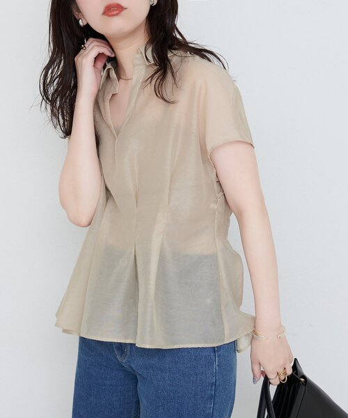 ohga シースルースキッパーブラウス OHGA シースルーブラウス