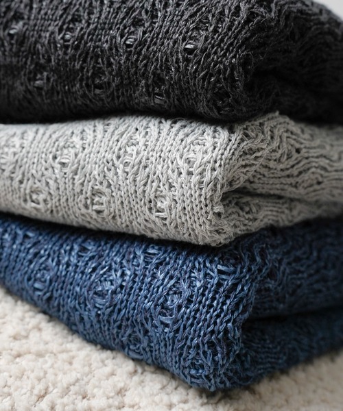 WYM LIDNM（ウィム バイ リドム）の「JACQUARD MESH H/S KNIT