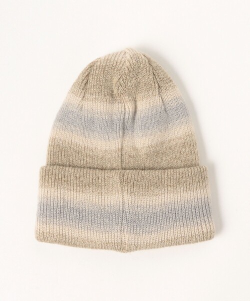 RACAL（ラカル）の「RACAL / Reversible Ombre Border Knit Cap（ニットキャップ/ビーニー・レディース・ベージュ/ダークブラウン/グレー・ONE SIZE）」の5枚目の写真