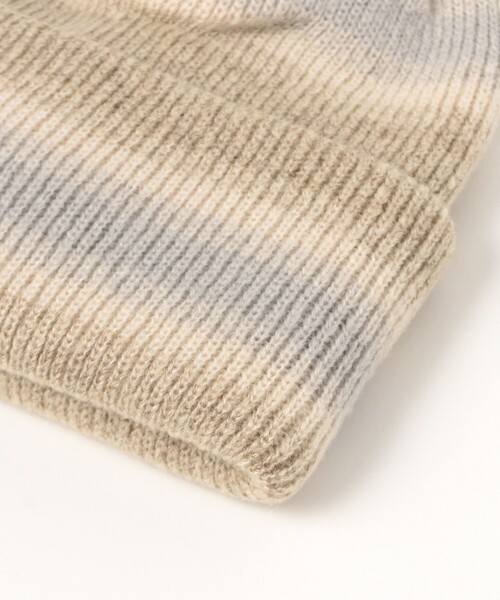 RACAL（ラカル）の「RACAL / Reversible Ombre Border Knit Cap（ニットキャップ/ビーニー・レディース・ベージュ/ダークブラウン/グレー・ONE SIZE）」の6枚目の写真