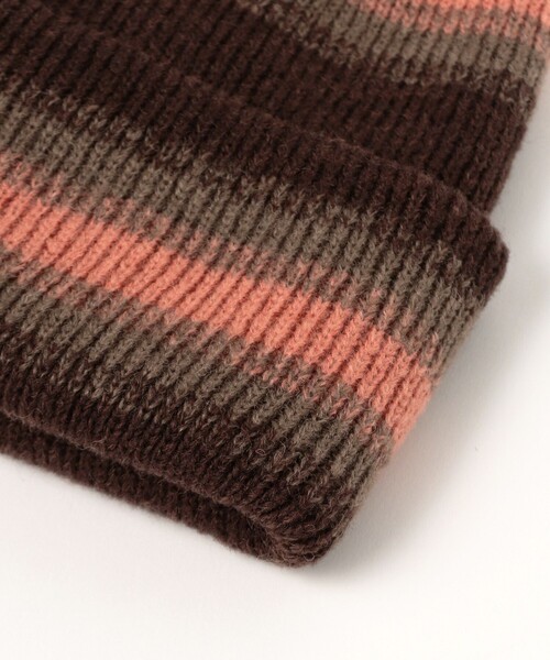 RACAL（ラカル）の「RACAL / Reversible Ombre Border Knit Cap（ニットキャップ/ビーニー・レディース・ベージュ/ダークブラウン/グレー・ONE SIZE）」の7枚目の写真