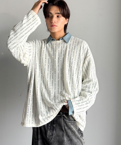 Classical Origin（クラシカルオリジン）の「「魅せシンプル。」グランジモードリラックスシアープルオーバー（長袖）/Grunge Mode Relaxed Pullover（Tシャツ/カットソー・メンズ・ブルー/グレー/アイボリー/ベージュ・LARGE/MEDIUM/SMALL）」の22枚目の写真
