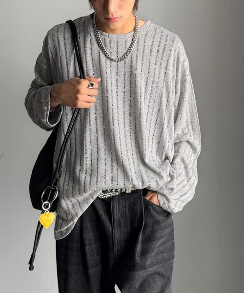 Classical Origin（クラシカルオリジン）の「「魅せシンプル。」グランジモードリラックスシアープルオーバー（長袖）/Grunge Mode Relaxed Pullover（Tシャツ/カットソー・メンズ・ブルー/グレー/アイボリー/ベージュ・LARGE/MEDIUM/SMALL）」の9枚目の写真