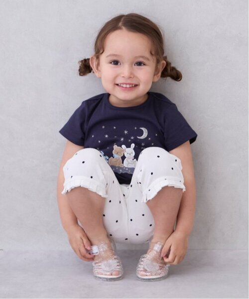 petit main（プティマイン）の「【接触冷感】7分丈タックフリルパンツ（その他パンツ・キッズ・アイボリー/スモークピンク/ブラック/ブルー/モカ・130cm/90cm/120cm/110cm/100cm/80ｃｍ）」の7枚目の写真