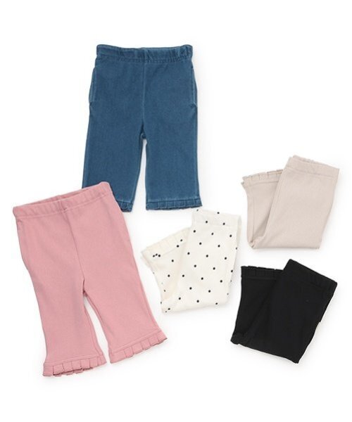 petit main（プティマイン）の「【接触冷感】7分丈タックフリルパンツ（その他パンツ・キッズ・アイボリー/スモークピンク/ブラック/ブルー/モカ・130cm/90cm/120cm/110cm/100cm/80ｃｍ）」の20枚目の写真