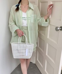 #snc トクコ TOKUKO1erVOL シャツ・ブラウス カーキ シースルー バレリーナ ロング レディース [868517] TOKUKO 1er VOL #snc トクコ TOKUKO1erVOL シャツ・ブラウス