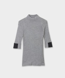 SILK BOTTLE NECK TIGHT KNIT