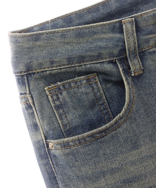 ANAP（アナップ）の「ニーダメージ ヴィンテージ フレアデニム（デニムパンツ・レディース・ブルー・S/M）」の10枚目の写真