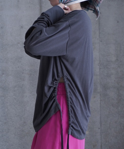 k3&co.（ケイスリーアンドコー）の「Open elbow long sleeve top（Tシャツ/カットソー・レディース・ホワイト/チャコール・ONE SIZE）」の19枚目の写真