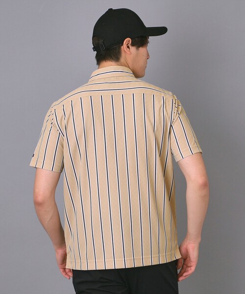 adabat(アダバット)の「【新レーベル ADABAT NAVY】吸水速乾/UVカット ワインシャンブレーストライプポロシャツ(ポロシャツ・メンズ・ネイビー系2/ベージュ系その他5・48/50/46/52)」の3枚目の写真