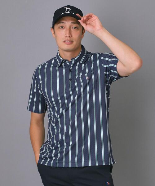 adabat(アダバット)の「【新レーベル ADABAT NAVY】吸水速乾/UVカット ワインシャンブレーストライプポロシャツ(ポロシャツ・メンズ・ネイビー系2/ベージュ系その他5・48/50/46/52)」の10枚目の写真