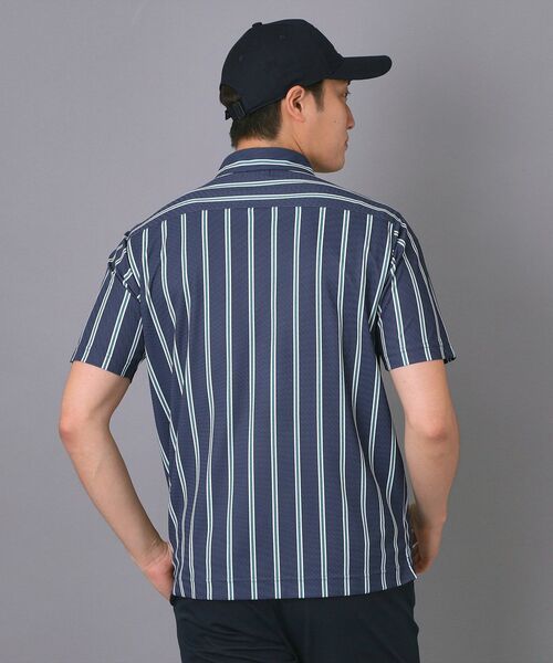 adabat(アダバット)の「【新レーベル ADABAT NAVY】吸水速乾/UVカット ワインシャンブレーストライプポロシャツ(ポロシャツ・メンズ・ネイビー系2/ベージュ系その他5・48/50/46/52)」の11枚目の写真