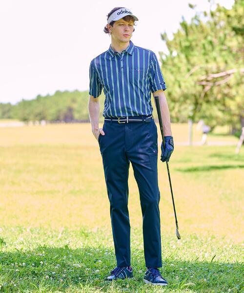 adabat(アダバット)の「【新レーベル ADABAT NAVY】吸水速乾/UVカット ワインシャンブレーストライプポロシャツ(ポロシャツ・メンズ・ネイビー系2/ベージュ系その他5・48/50/46/52)」の17枚目の写真