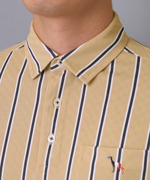adabat(アダバット)の「【新レーベル ADABAT NAVY】吸水速乾/UVカット ワインシャンブレーストライプポロシャツ(ポロシャツ・メンズ・ネイビー系2/ベージュ系その他5・48/50/46/52)」の21枚目の写真