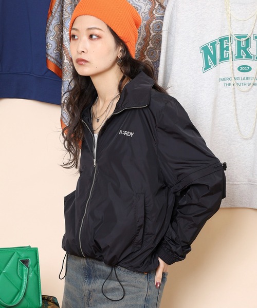 セール】デタッチャブルスリーブウィンドブレーカー（ナイロン