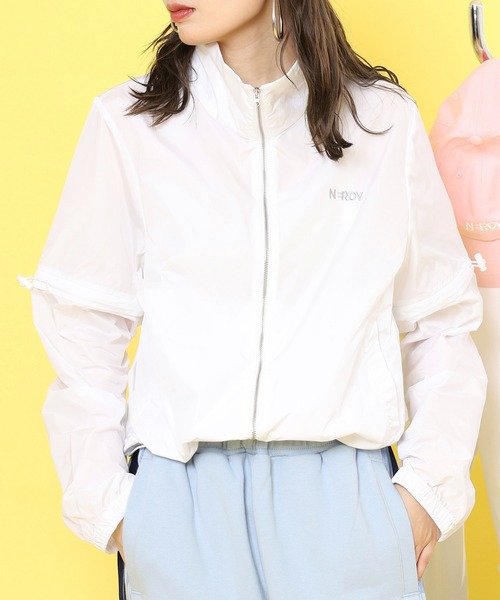 セール】デタッチャブルスリーブウィンドブレーカー（ナイロン