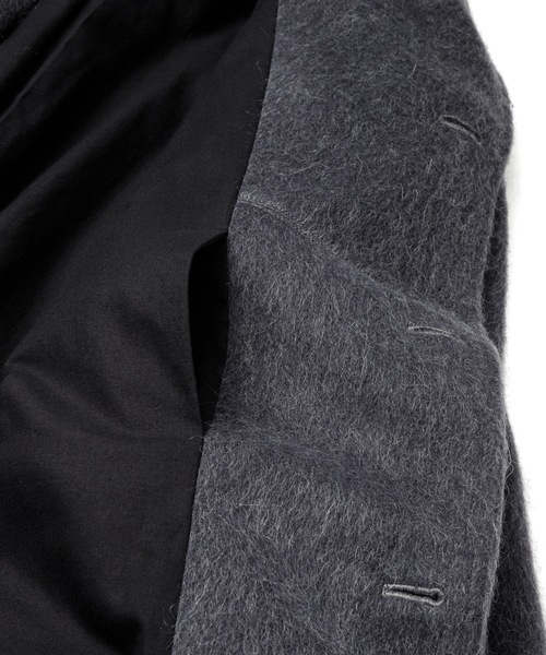 Sandinista（サンディニスタ）の「Shaggy Wool Shawl Collar Coat / ショールカラーシャギーコート（その他アウター・メンズ・チャコール/モカ・SMALL/LARGE/MEDIUM）」の5枚目の写真