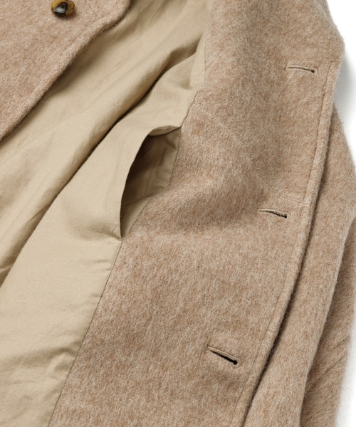 Sandinista（サンディニスタ）の「Shaggy Wool Shawl Collar Coat / ショールカラーシャギーコート（その他アウター・メンズ・チャコール/モカ・SMALL/LARGE/MEDIUM）」の8枚目の写真