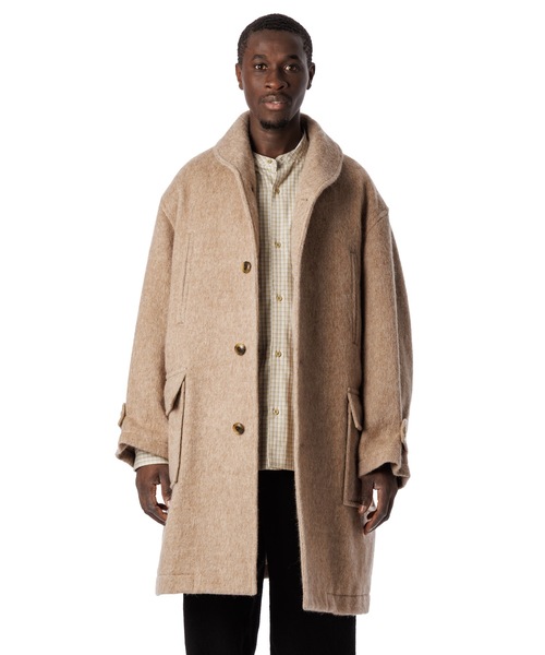 セール】Shaggy Wool Shawl Collar Coat / ショールカラーシャギー