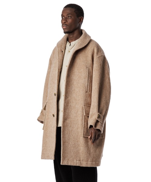 セール】Shaggy Wool Shawl Collar Coat / ショールカラーシャギー