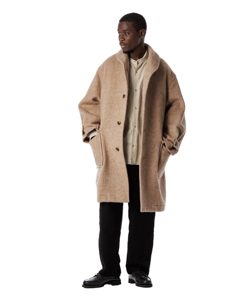 nowos シャギーコート　美品 セール】Shaggy Wool Shawl Collar Coat / ショールカラーシャギー