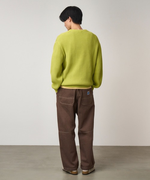 Gramicci（グラミチ）の「COTTON KNIT SWEATER｜コットンニットセーター UNISEX（ニット/セーター・メンズ・グレー/ライトグリーン・S/M/L/XL）」の6枚目の写真