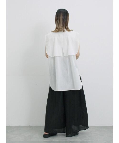 Samansa Mos2 blue（サマンサモスモスブルー）の「楊柳ガウチョパンツ（その他パンツ・レディース・ブラック/ダークオレンジ/ブラウン・F）」の10枚目の写真