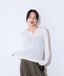 JEANASIS | セミシアーリブホックキーネックLS/589931(Tシャツ/カットソー)