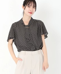 STRAWBERRY-FIELDS | レトロジオメトリック_幾何柄ブラウス(シャツ/ブラウス)