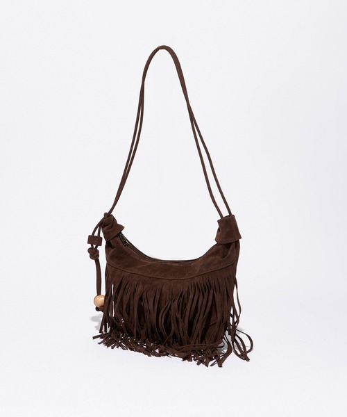 ROOPTOKYO(ループトウキョウ)の「Fringe HalfMoon Shoulder Bag / フリンジハーフムーンショルダーバッグ(ショルダーバッグ・レディース・ブラウン/ダークブラウン/ベージュ/ブラック・FREE)」の8枚目の写真
