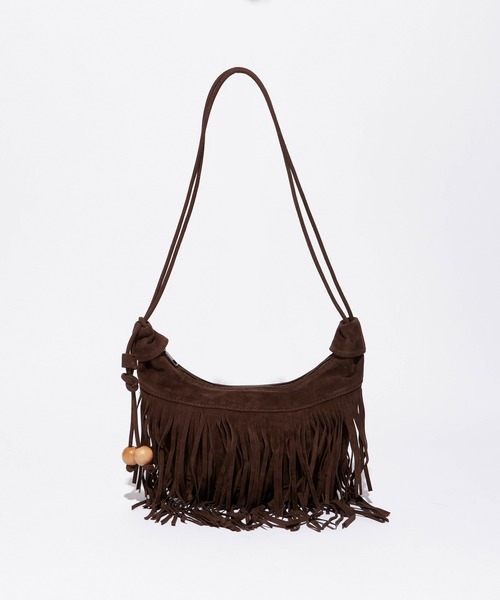 ROOPTOKYO(ループトウキョウ)の「Fringe HalfMoon Shoulder Bag / フリンジハーフムーンショルダーバッグ(ショルダーバッグ・レディース・ブラウン/ダークブラウン/ベージュ/ブラック・FREE)」の19枚目の写真